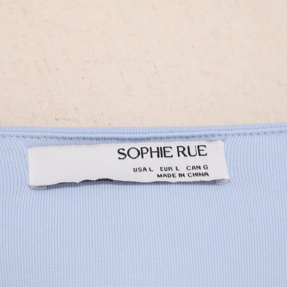 SOPHIE RUE Square Neck A-Line Tank Midi Dress in Baby Blue Size L - Picture 7 of 8